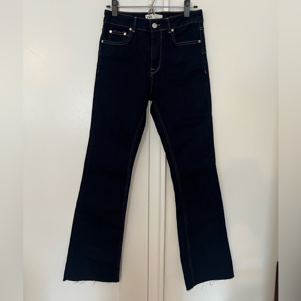 Zara Dark Blue flare Jeans